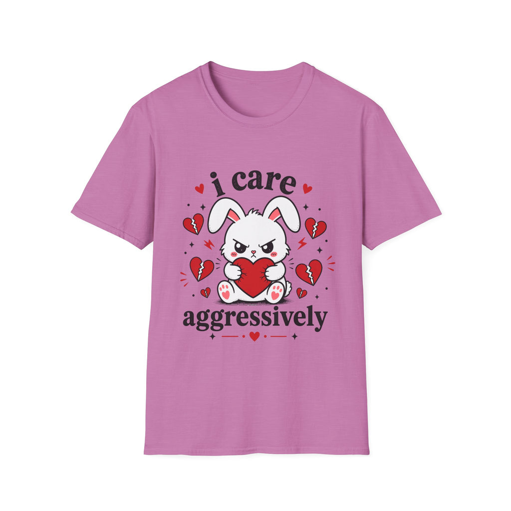 I Care Aggressively Bunny T-Shirt