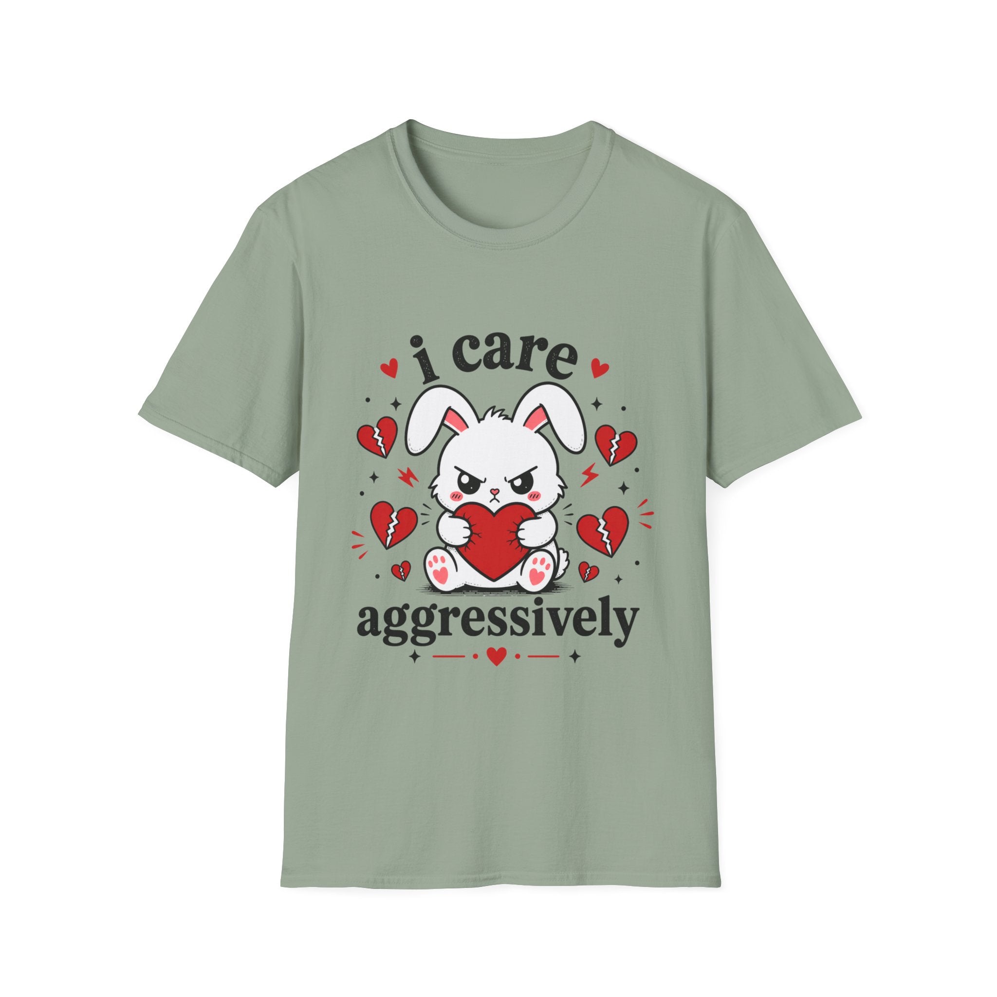 I Care Aggressively Bunny T-Shirt