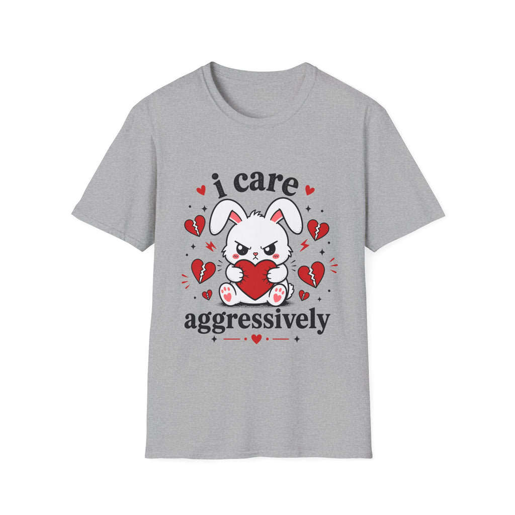 I Care Aggressively Bunny T-Shirt