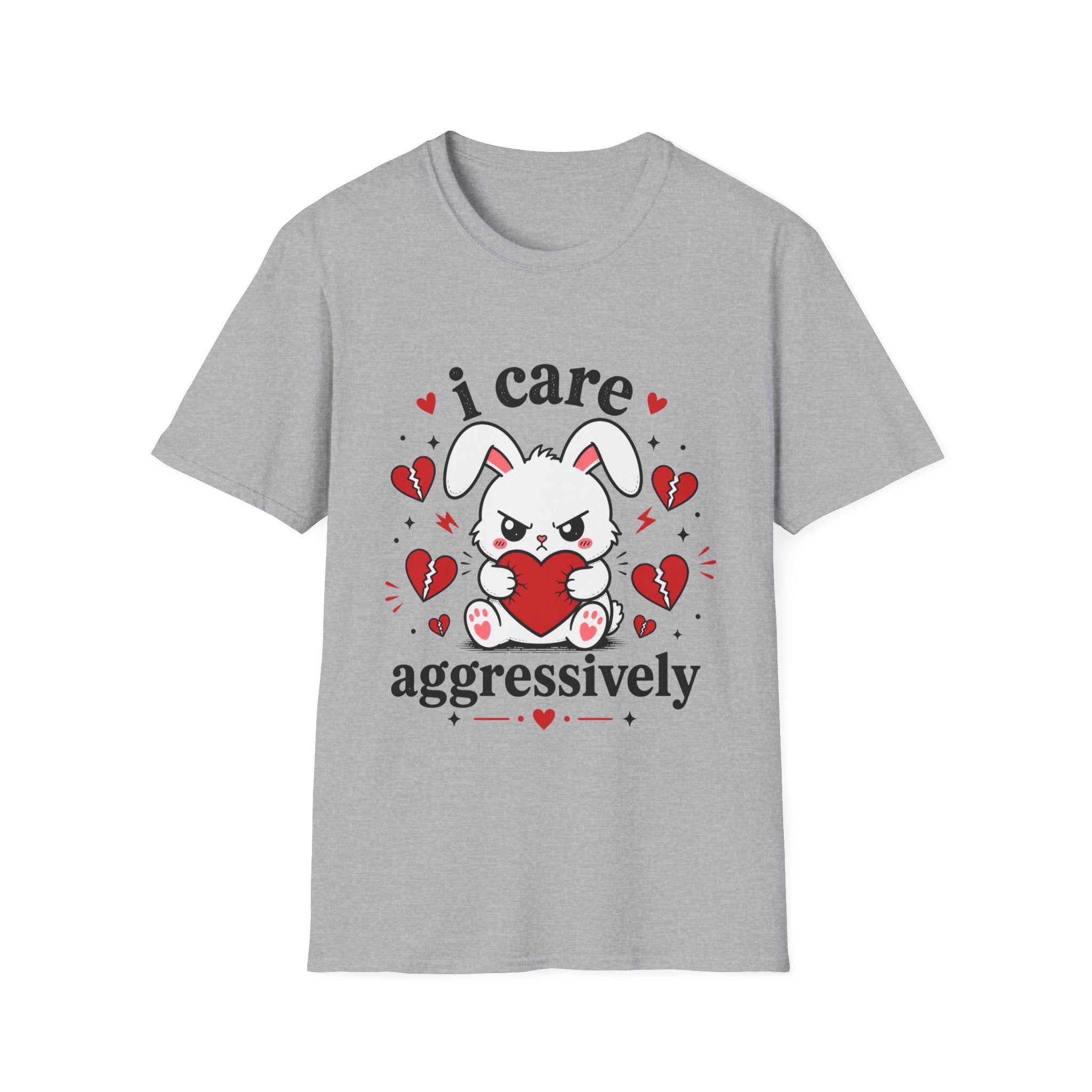I Care Aggressively Bunny T-Shirt