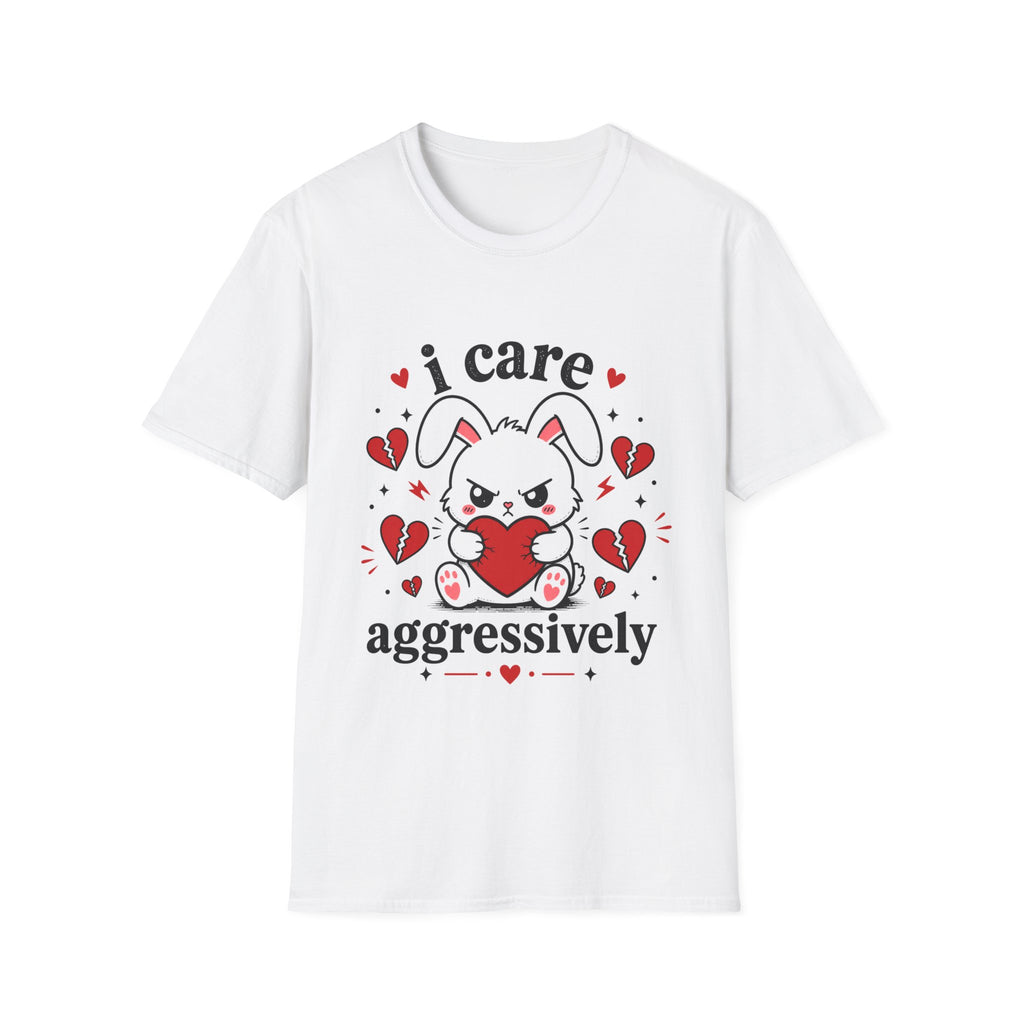 I Care Aggressively Bunny T-Shirt