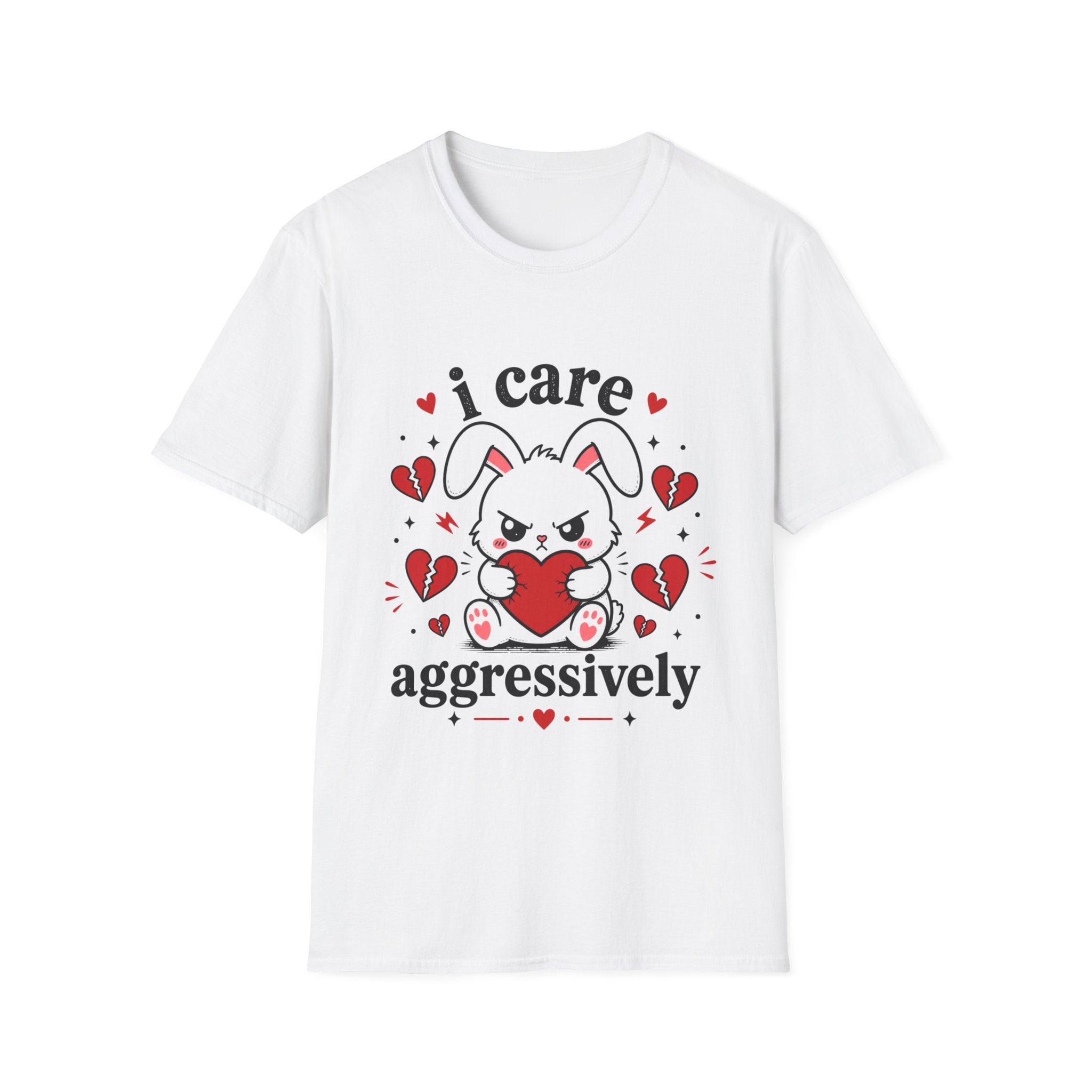 I Care Aggressively Bunny T-Shirt