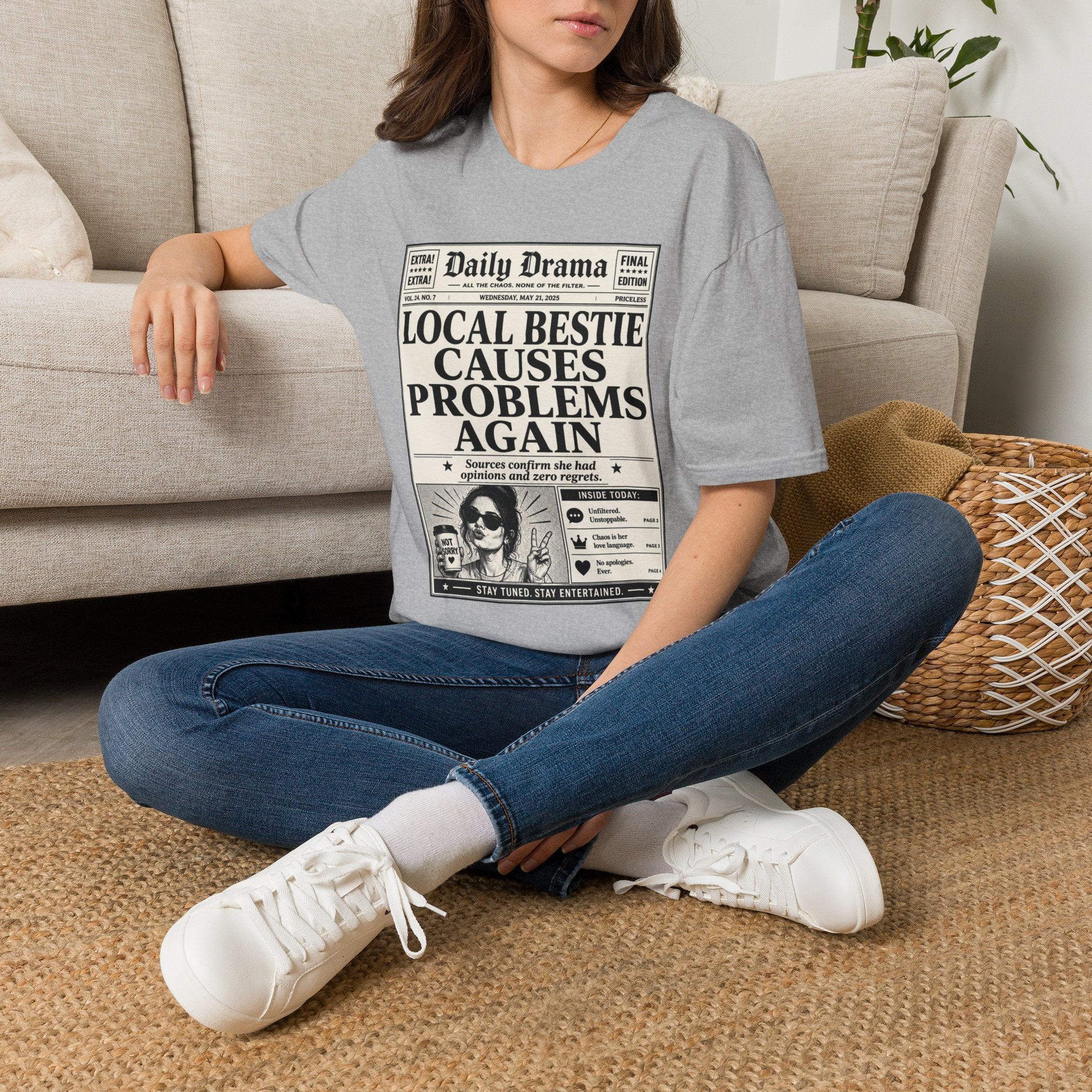 Local Bestie Causes Problems Again T-Shirt