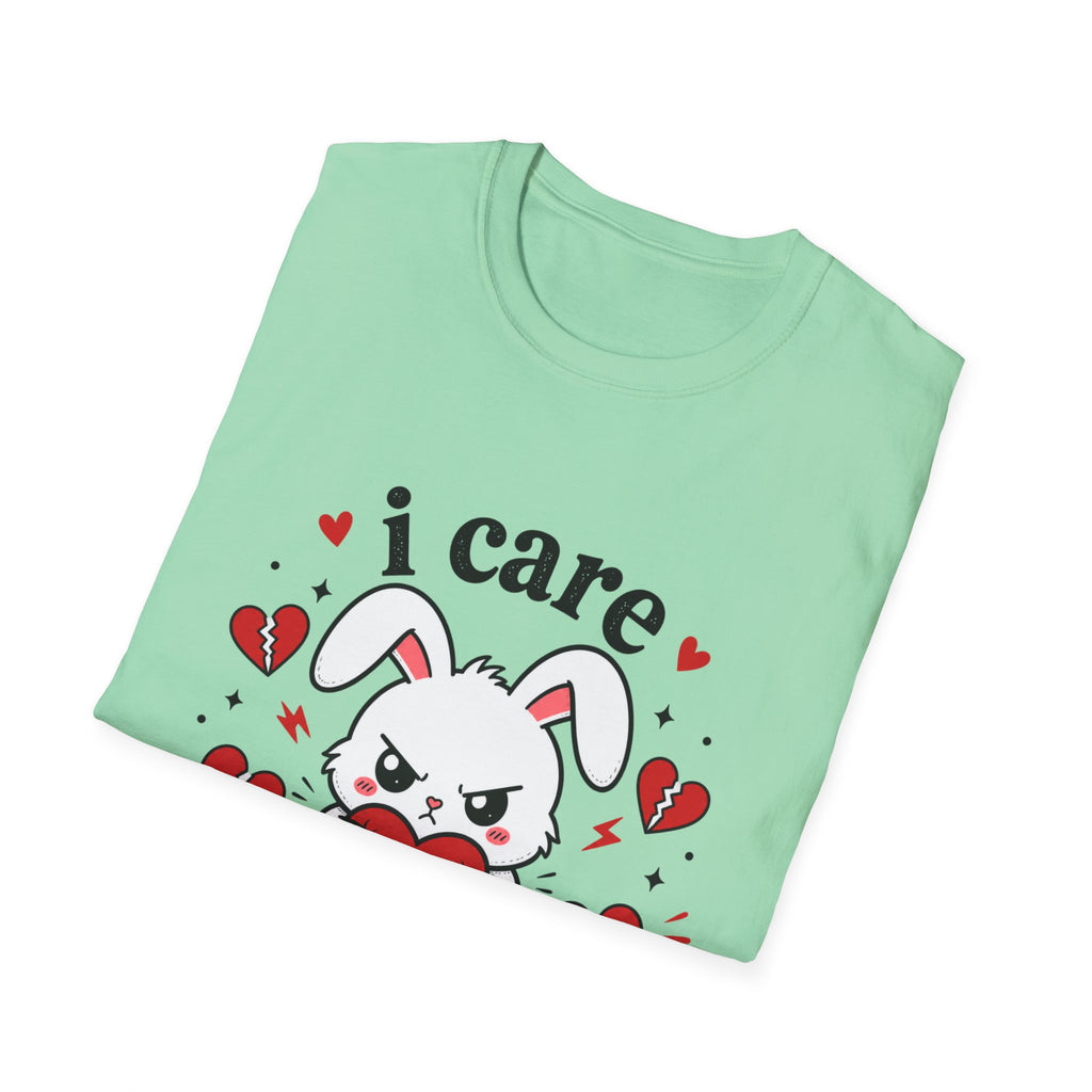 I Care Aggressively Bunny T-Shirt
