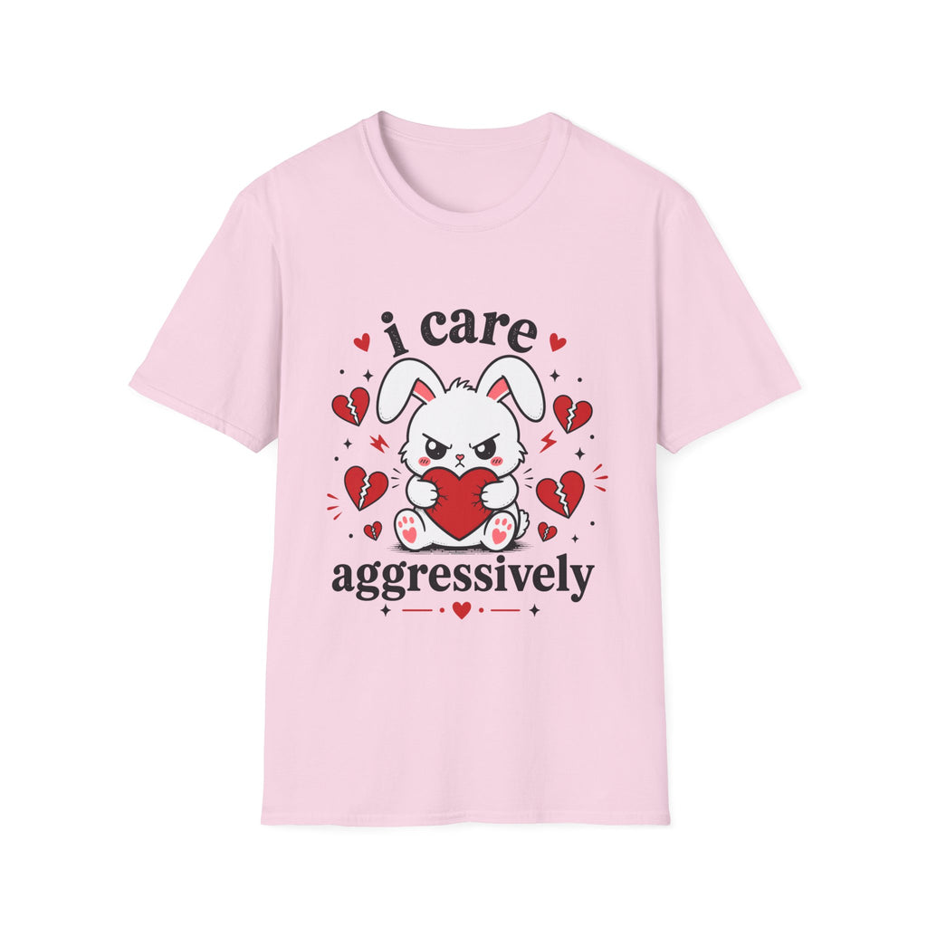 I Care Aggressively Bunny T-Shirt