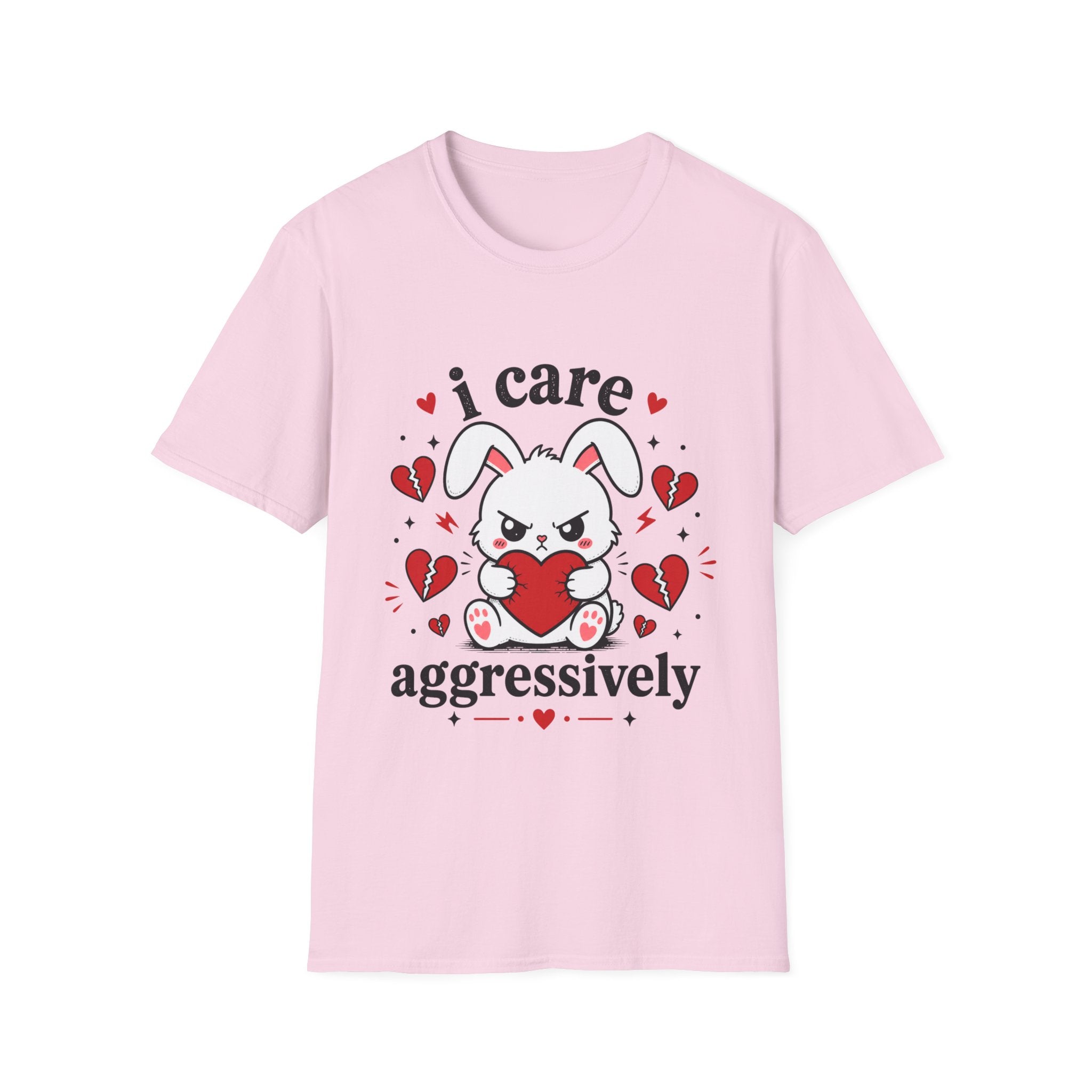 I Care Aggressively Bunny T-Shirt