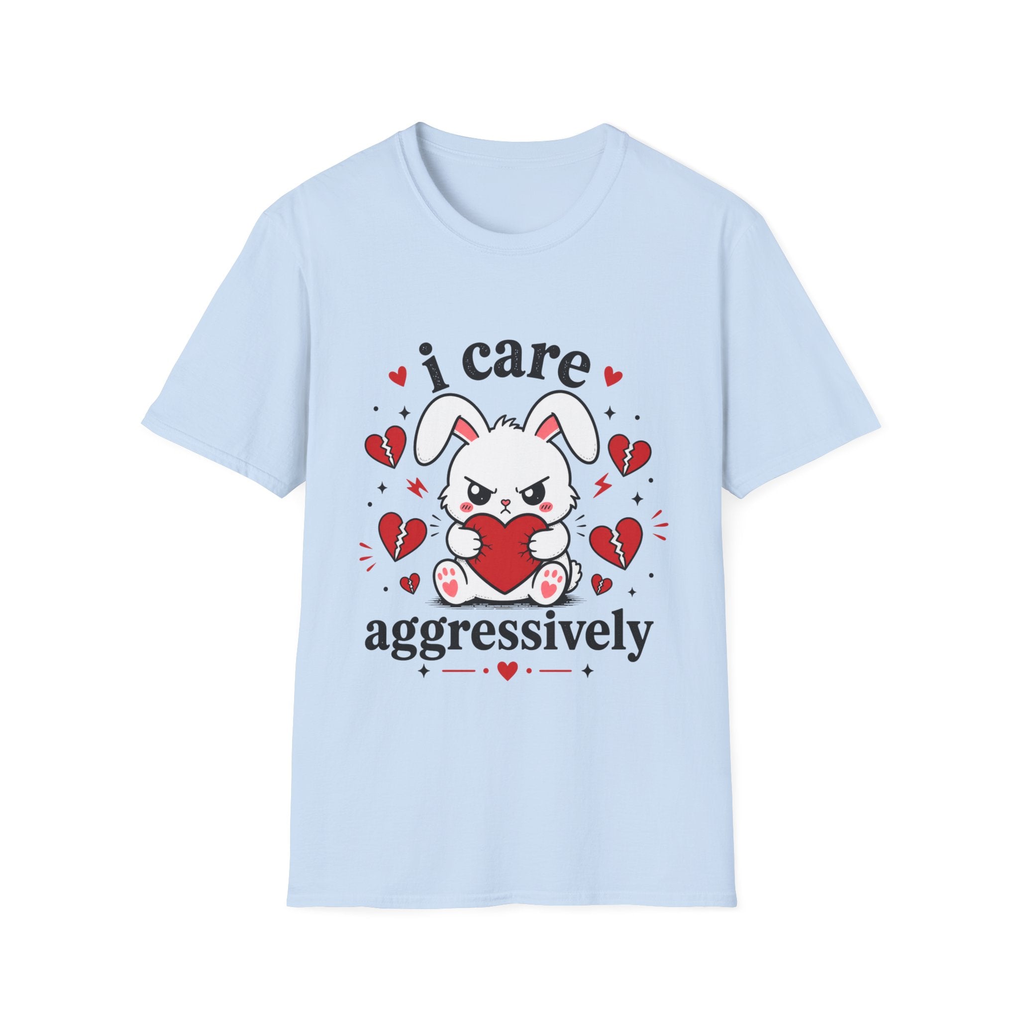I Care Aggressively Bunny T-Shirt