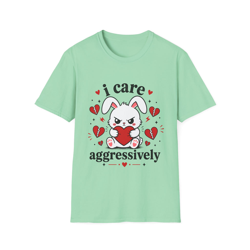 I Care Aggressively Bunny T-Shirt