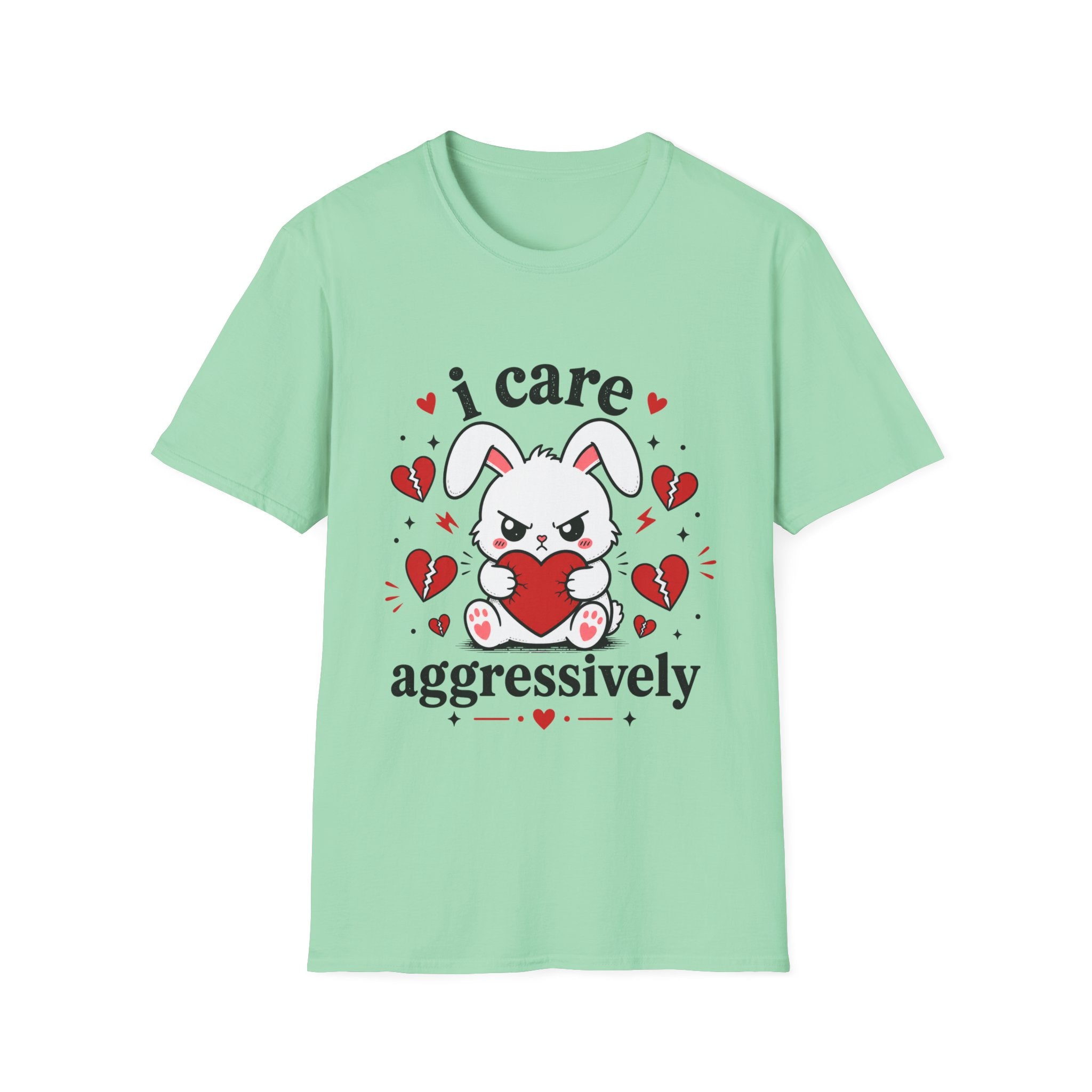 I Care Aggressively Bunny T-Shirt