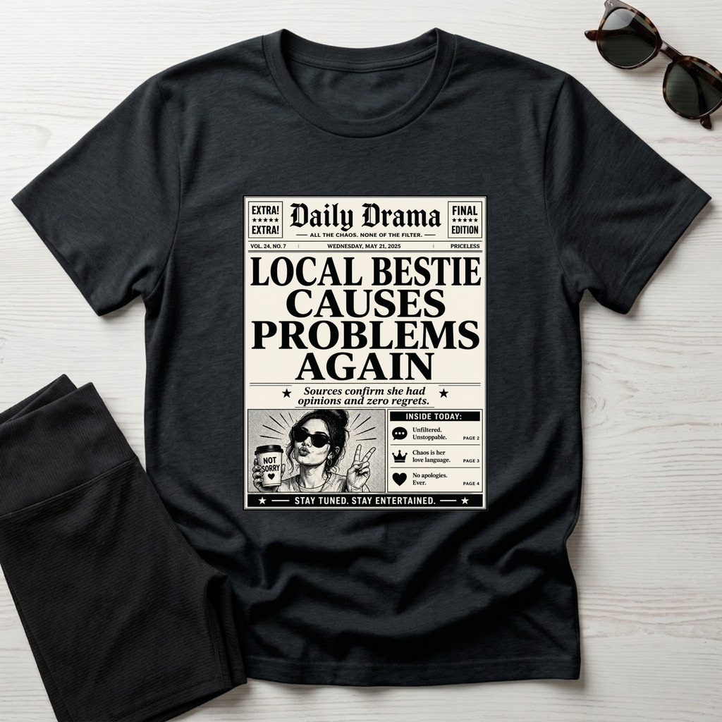 Local Bestie Causes Problems Again T-Shirt