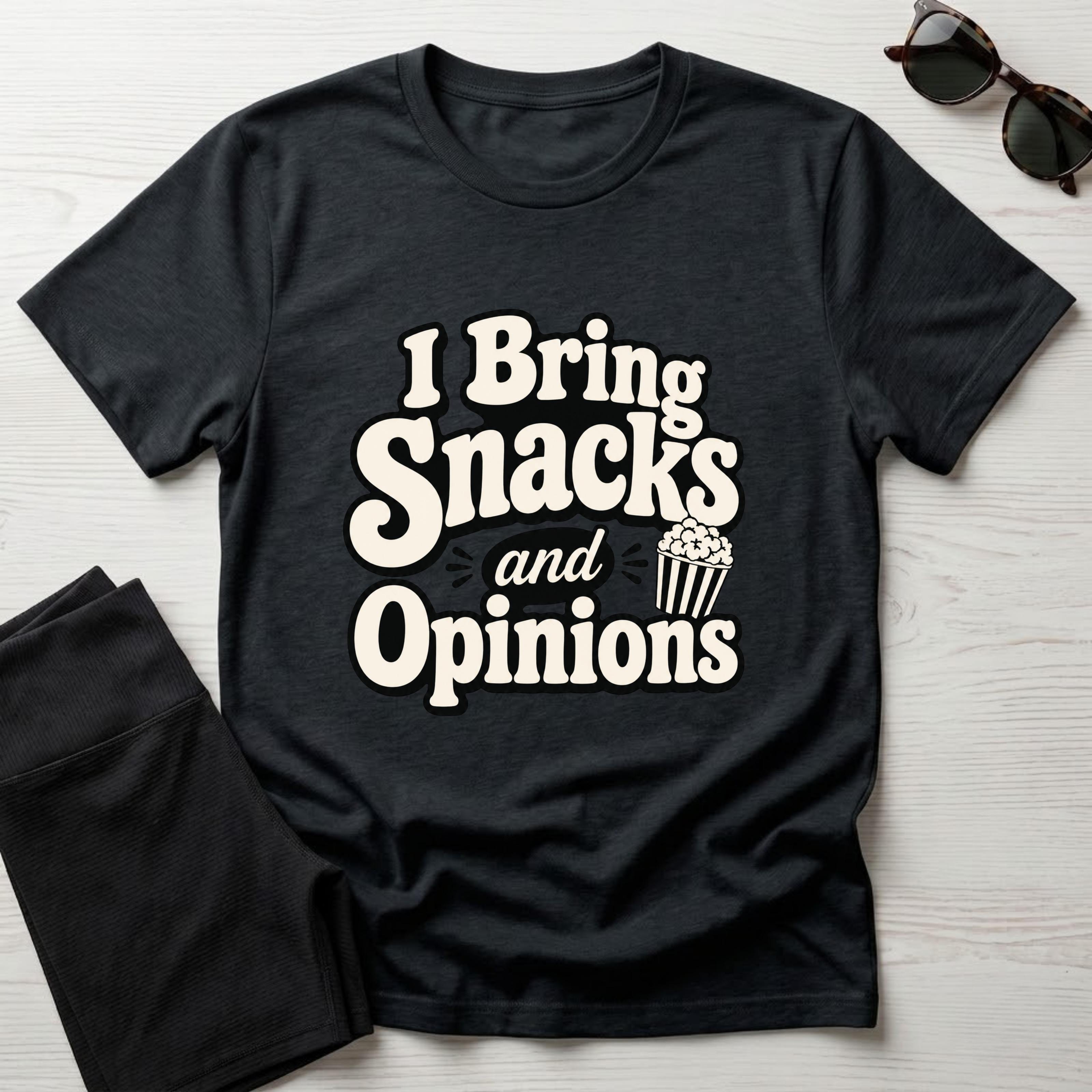 I Bring Snacks and Opinions T-Shirt