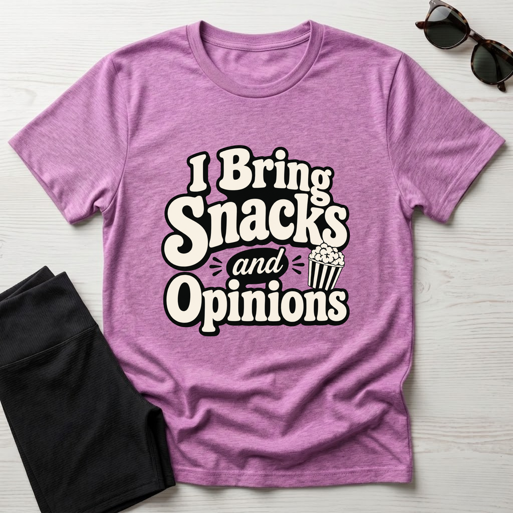 I Bring Snacks and Opinions T-Shirt