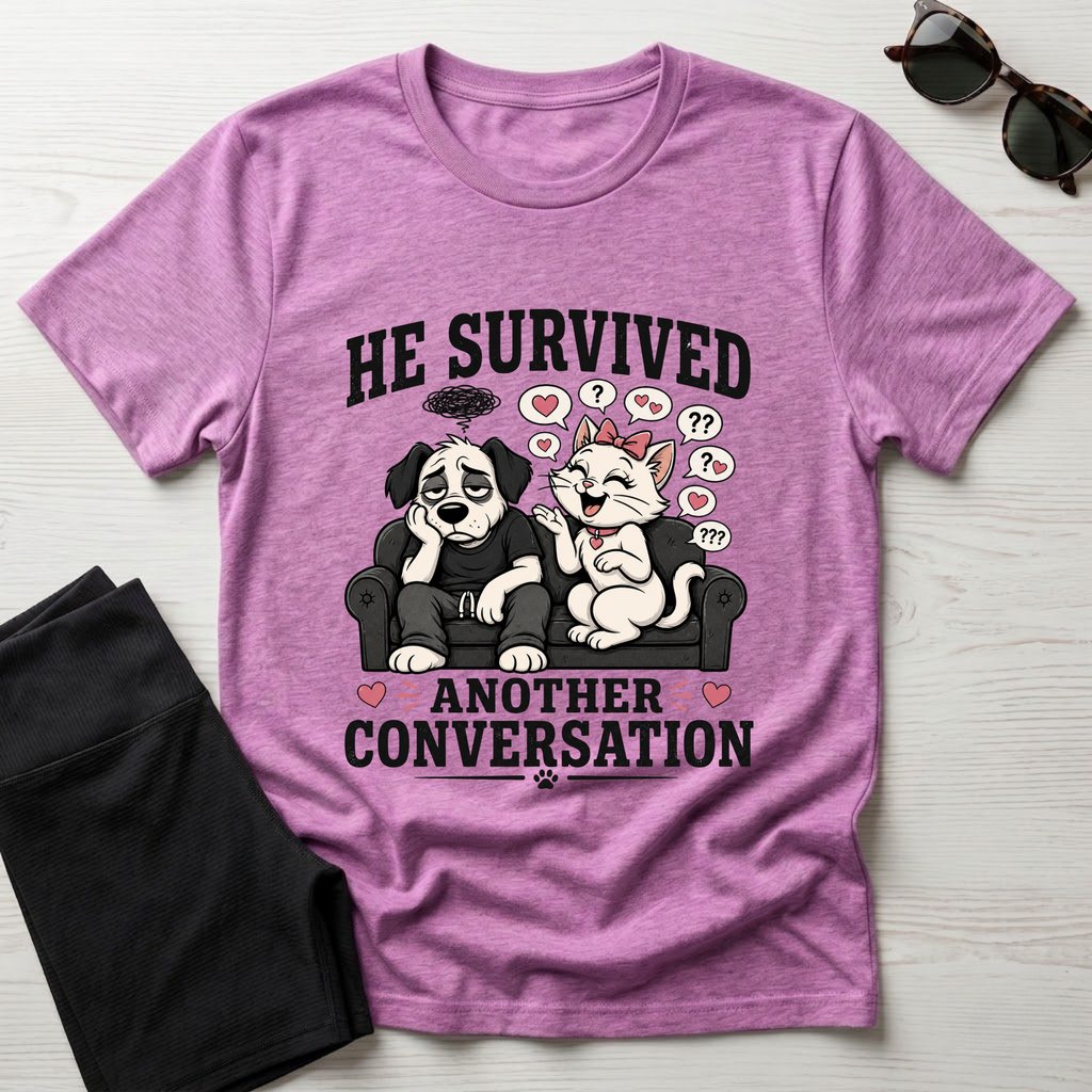 He Survived Another Conversation T-Shirt
