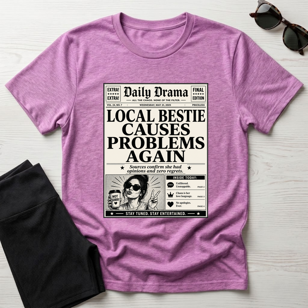 Local Bestie Causes Problems Again T-Shirt