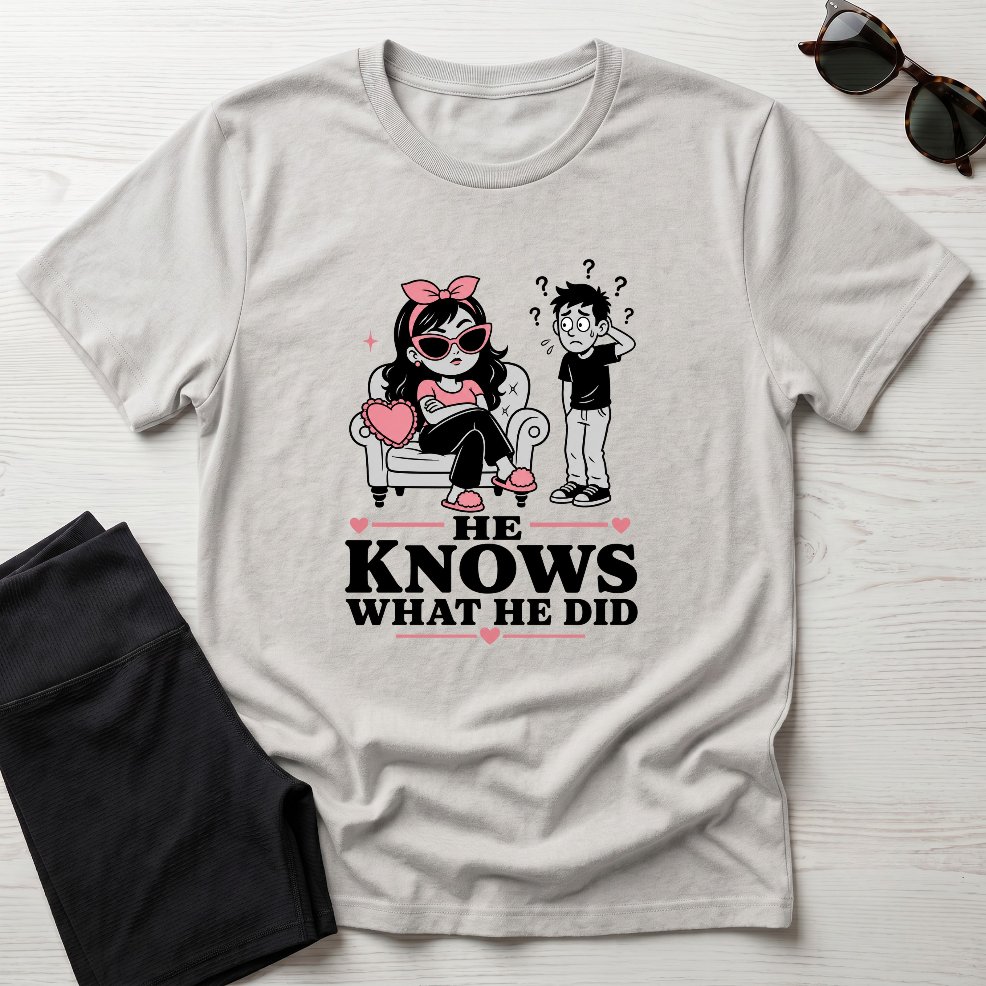 He Knows What He Did T-Shirt