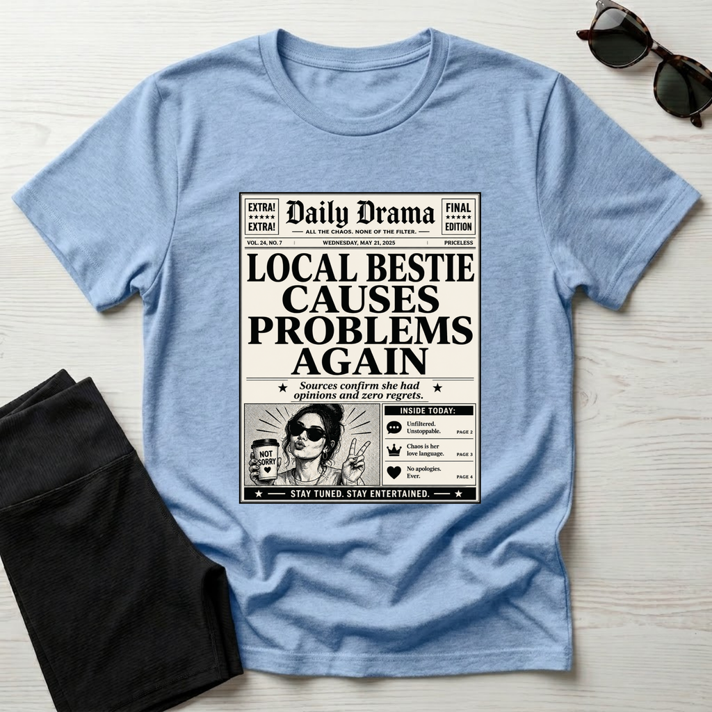 Local Bestie Causes Problems Again T-Shirt