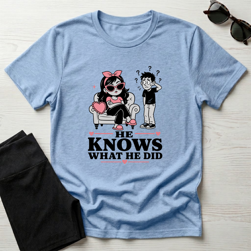 He Knows What He Did T-Shirt