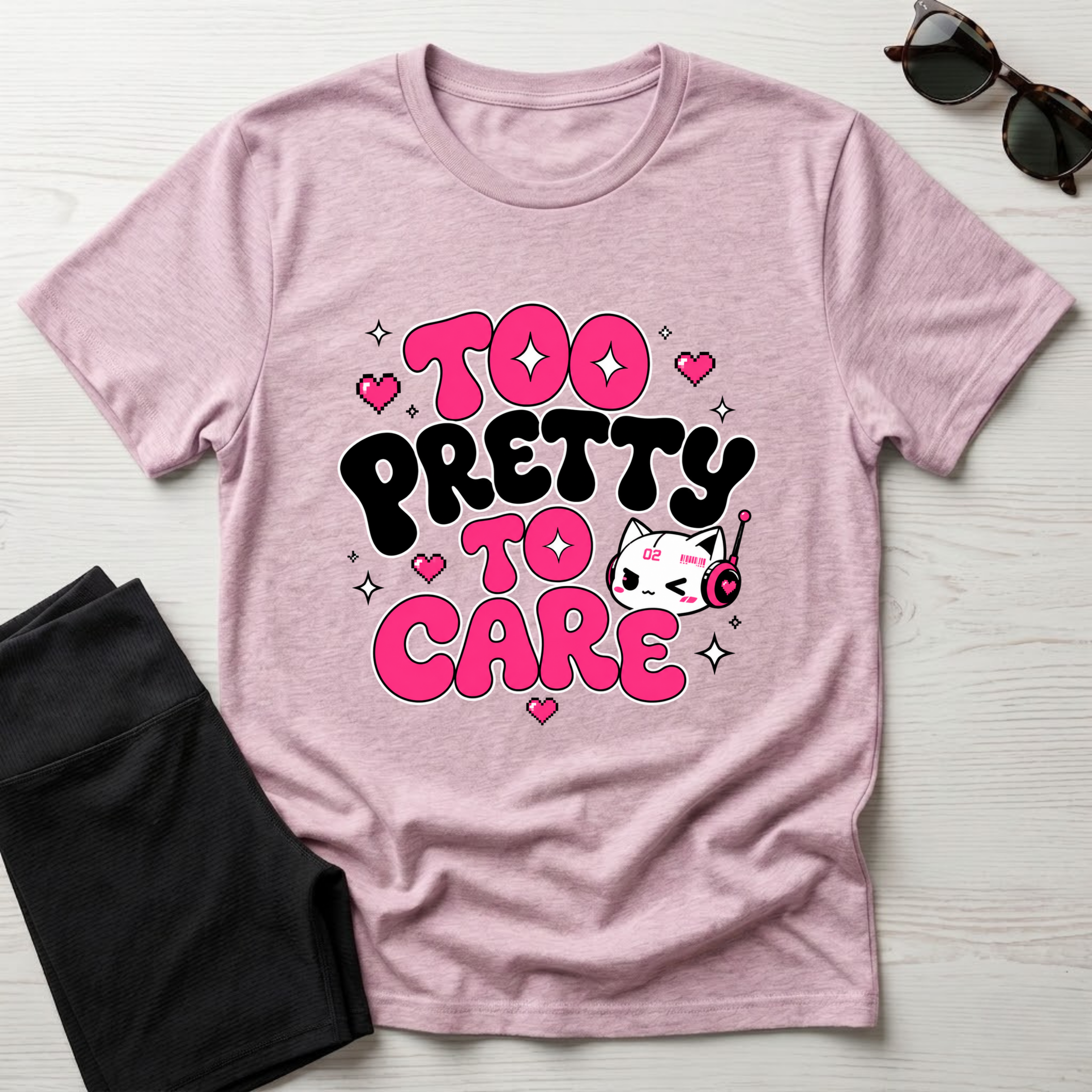 Too Pretty To Care T-Shirt