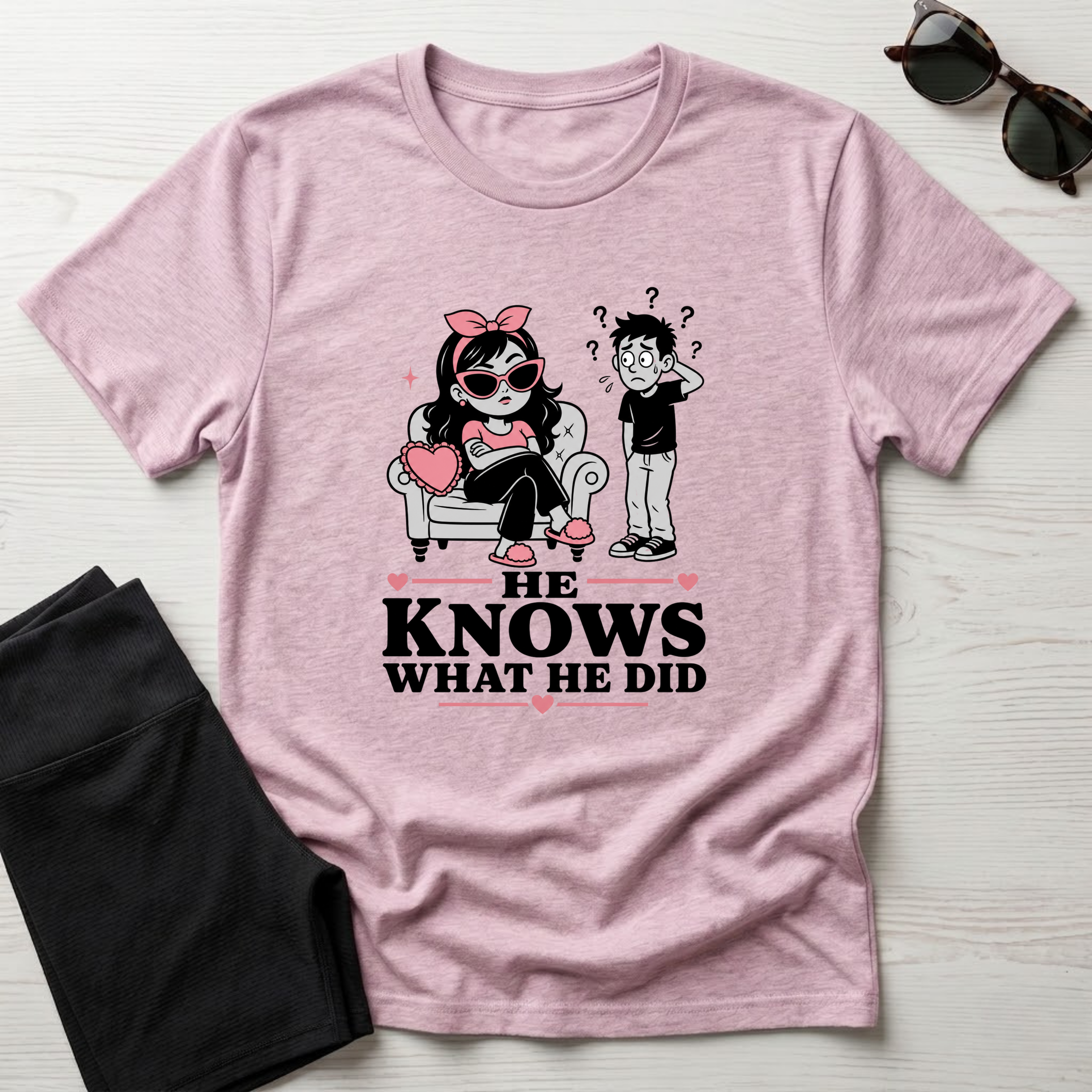 He Knows What He Did T-Shirt