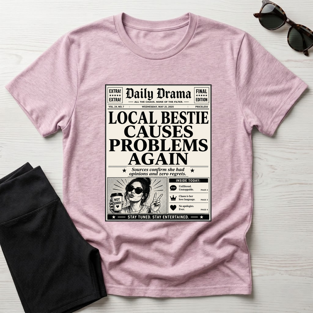 Local Bestie Causes Problems Again T-Shirt