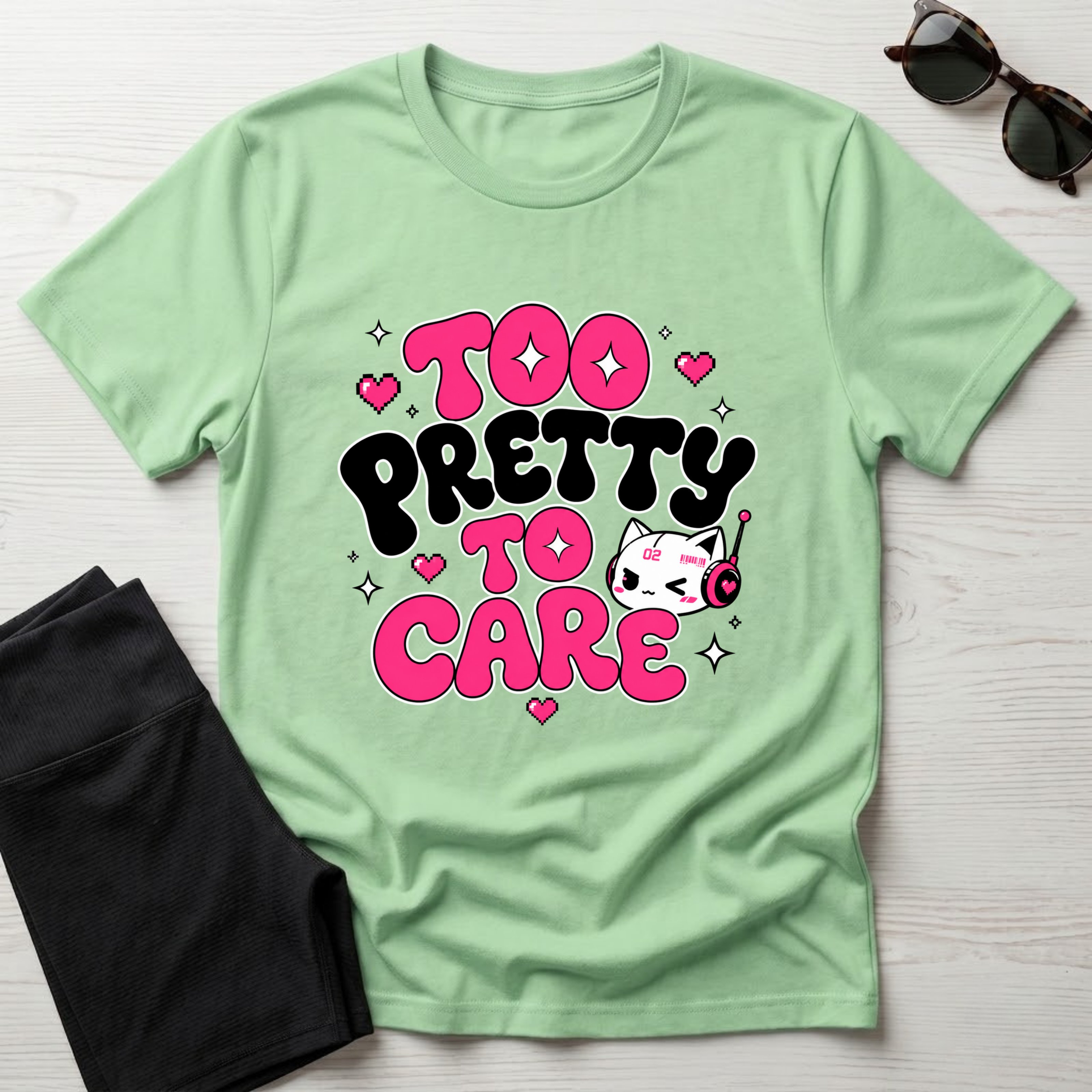 Too Pretty To Care T-Shirt