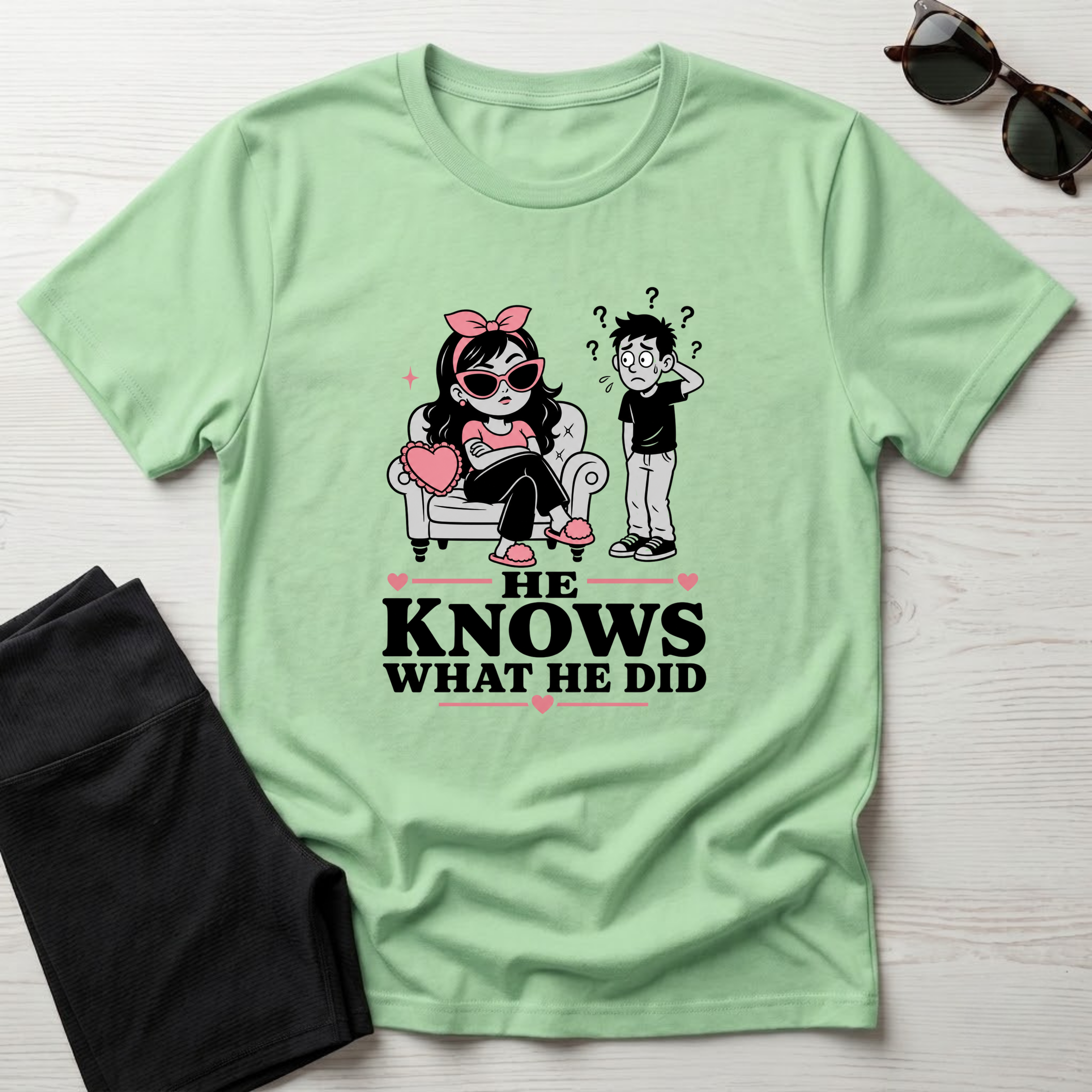 He Knows What He Did T-Shirt
