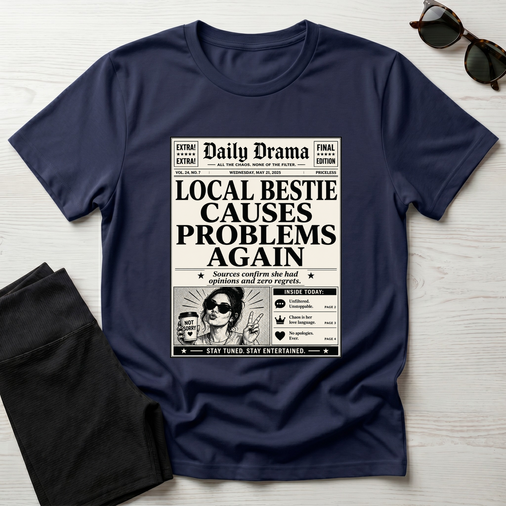 Local Bestie Causes Problems Again T-Shirt