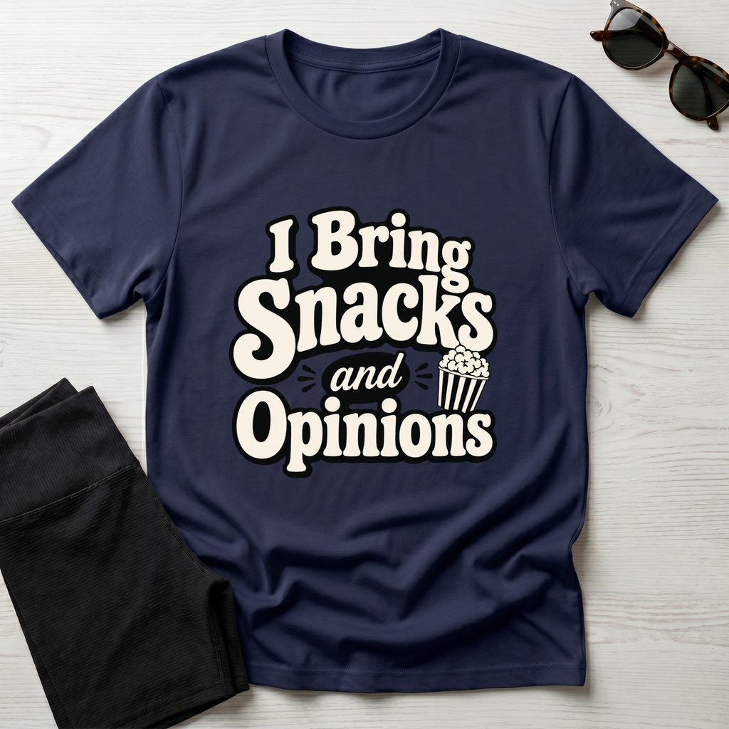 I Bring Snacks and Opinions T-Shirt