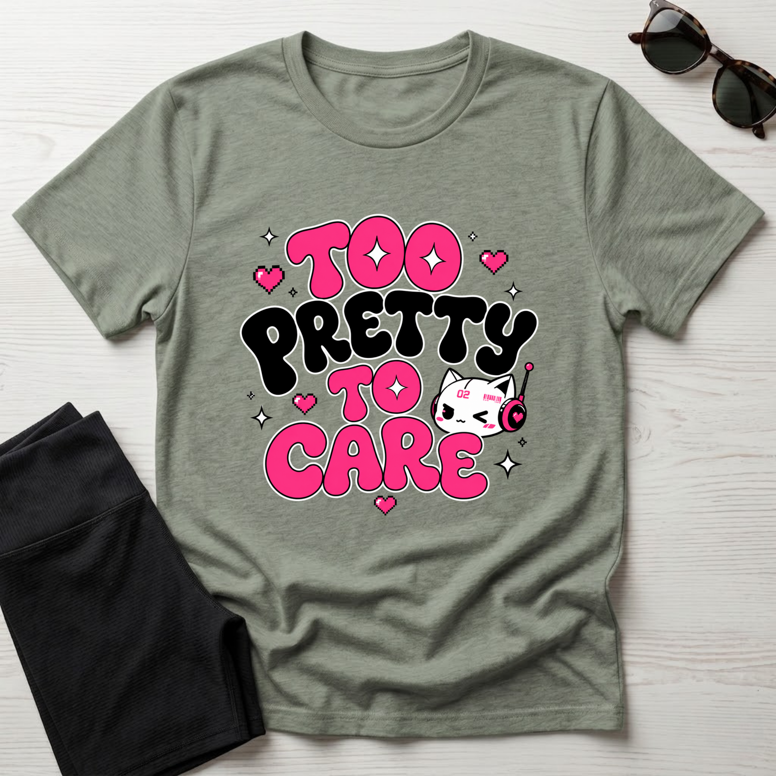Too Pretty To Care T-Shirt