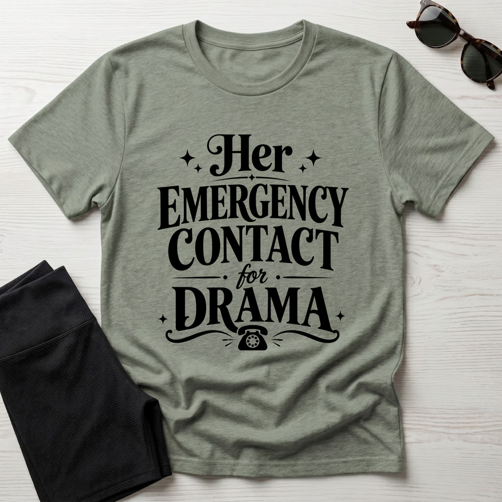 Her emergency contact for drama T-Shirt