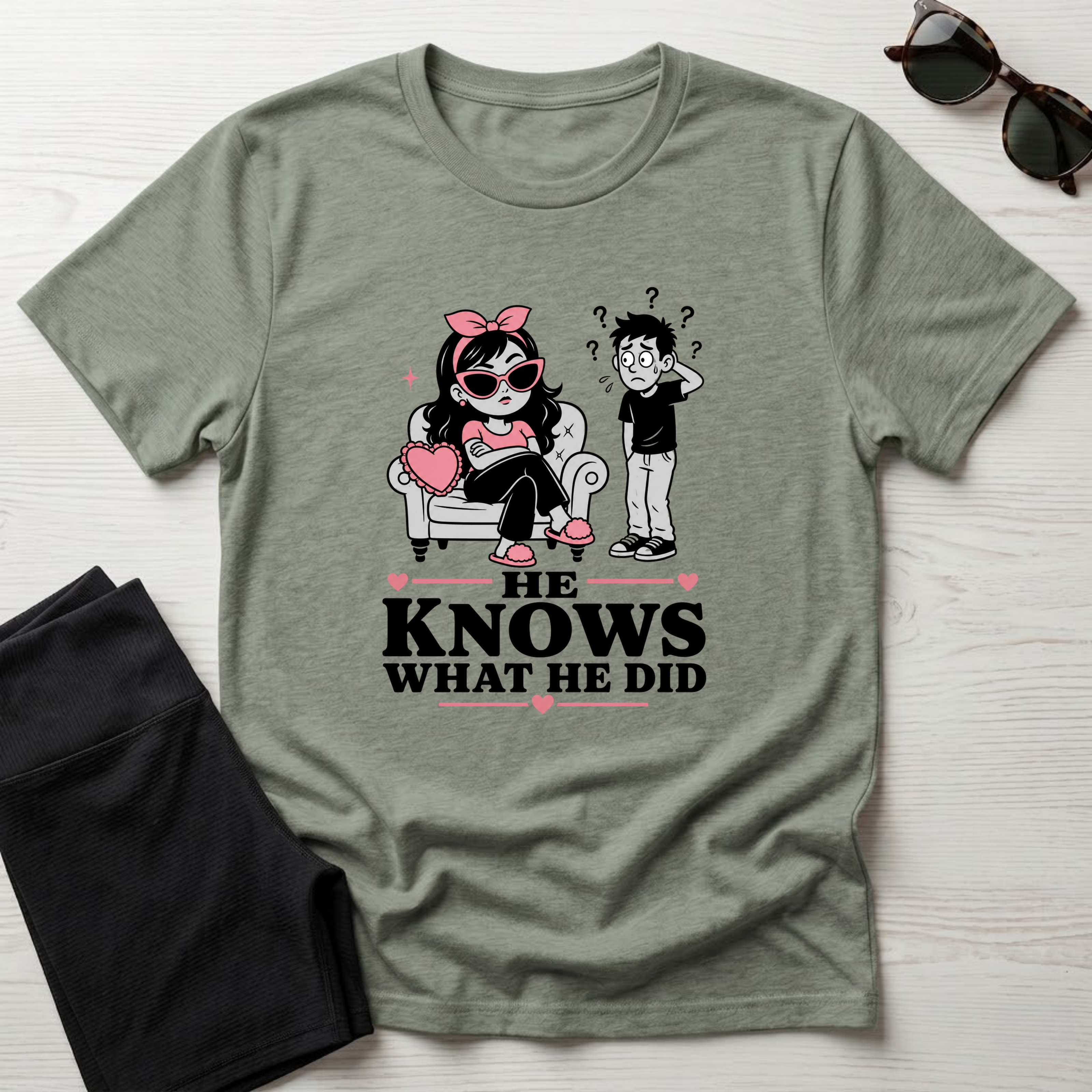 He Knows What He Did T-Shirt