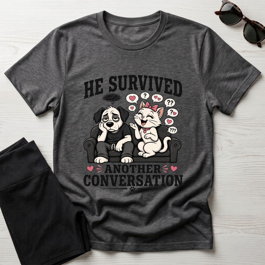 He Survived Another Conversation T-Shirt