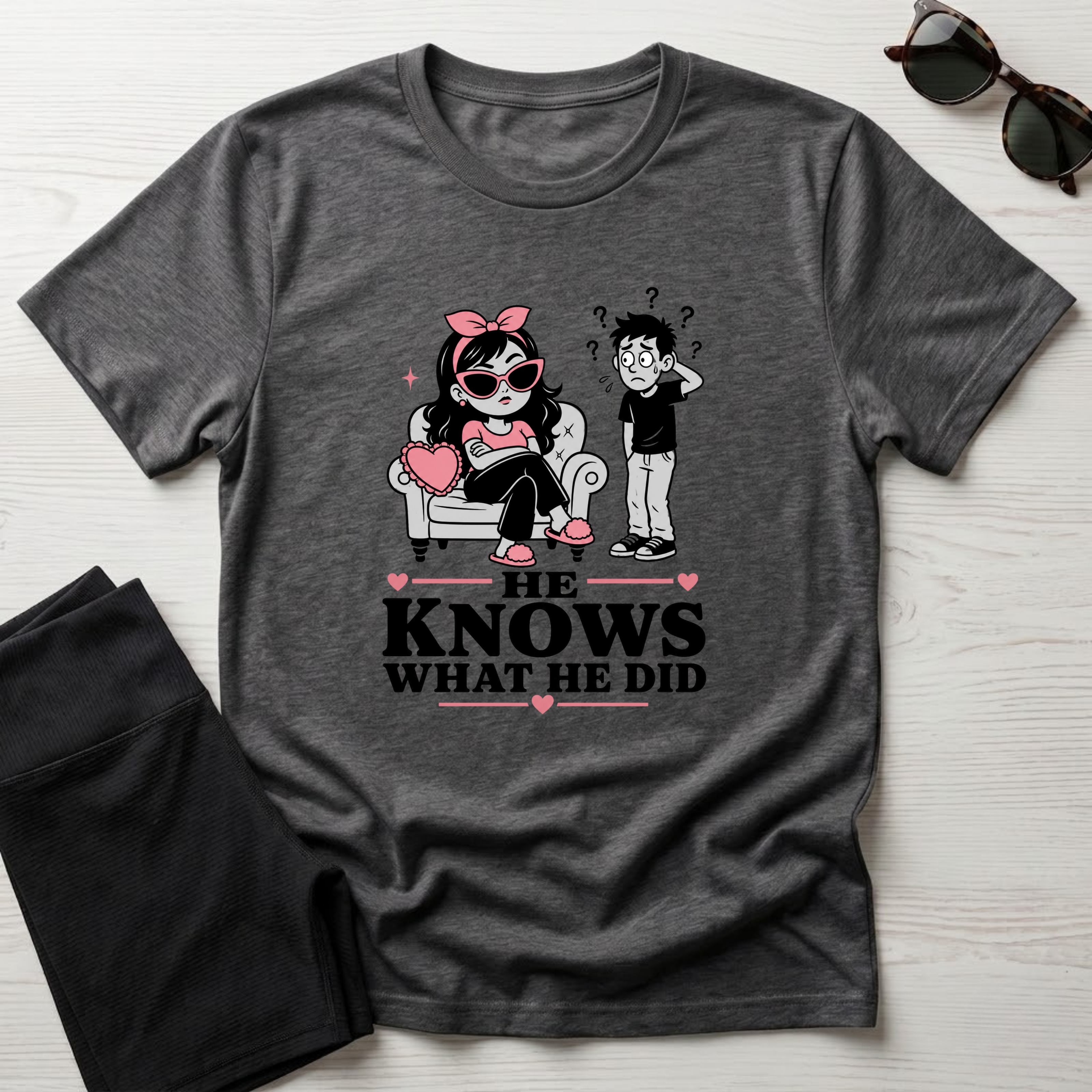 He Knows What He Did T-Shirt