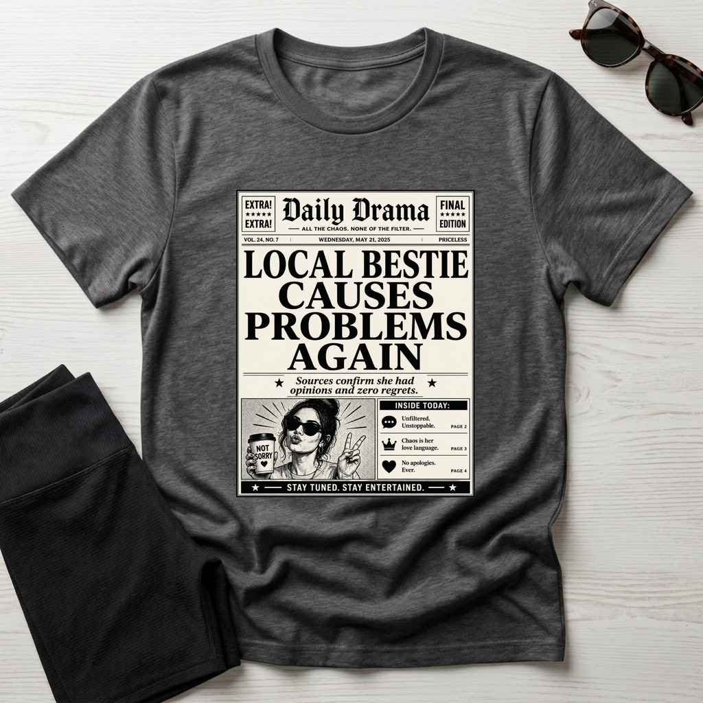 Local Bestie Causes Problems Again T-Shirt