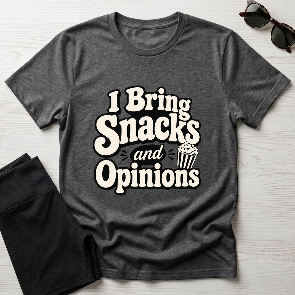 I Bring Snacks and Opinions T-Shirt