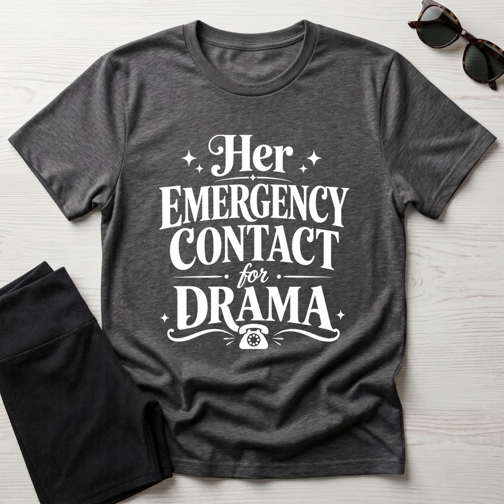 Her emergency contact for drama T-Shirt