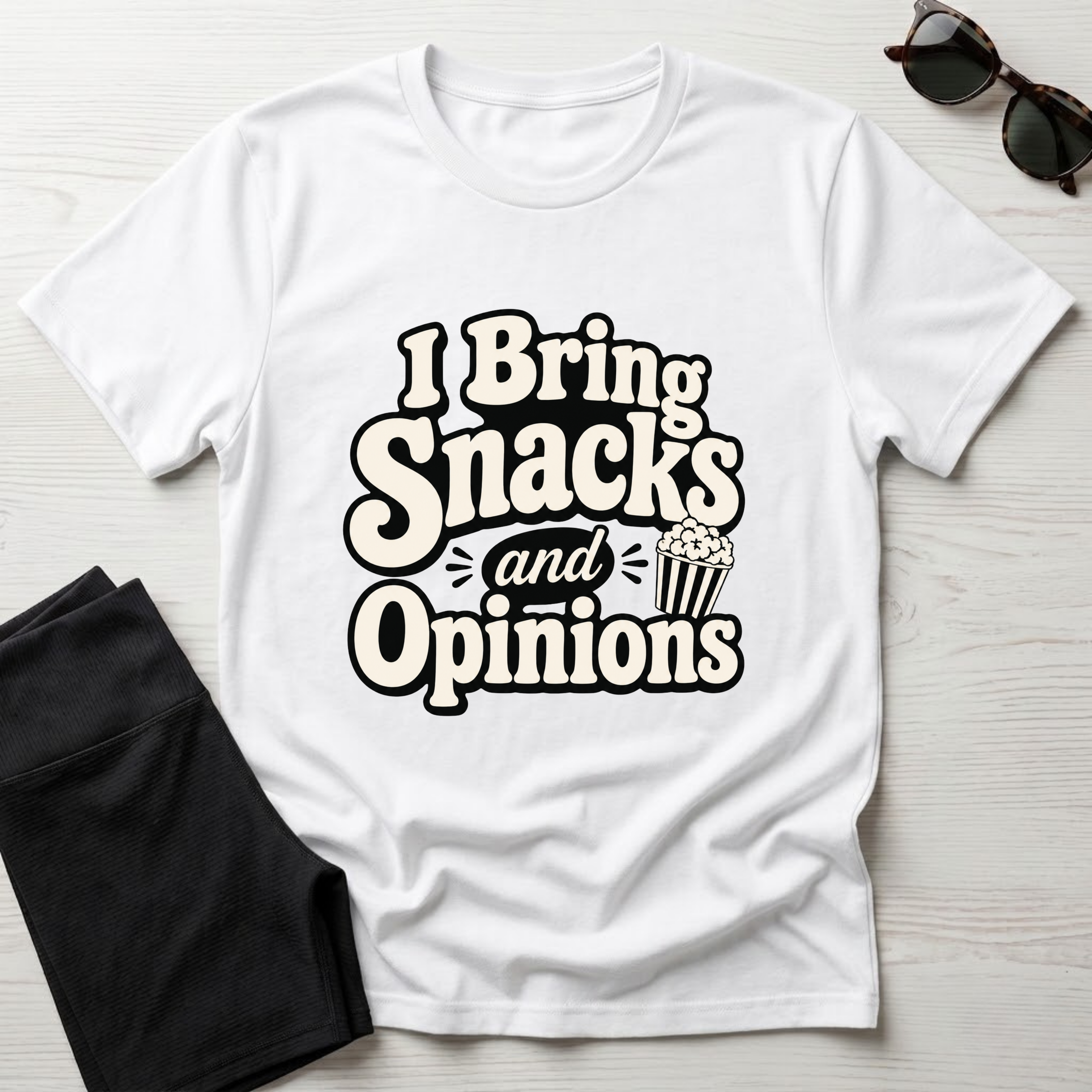 I Bring Snacks and Opinions T-Shirt