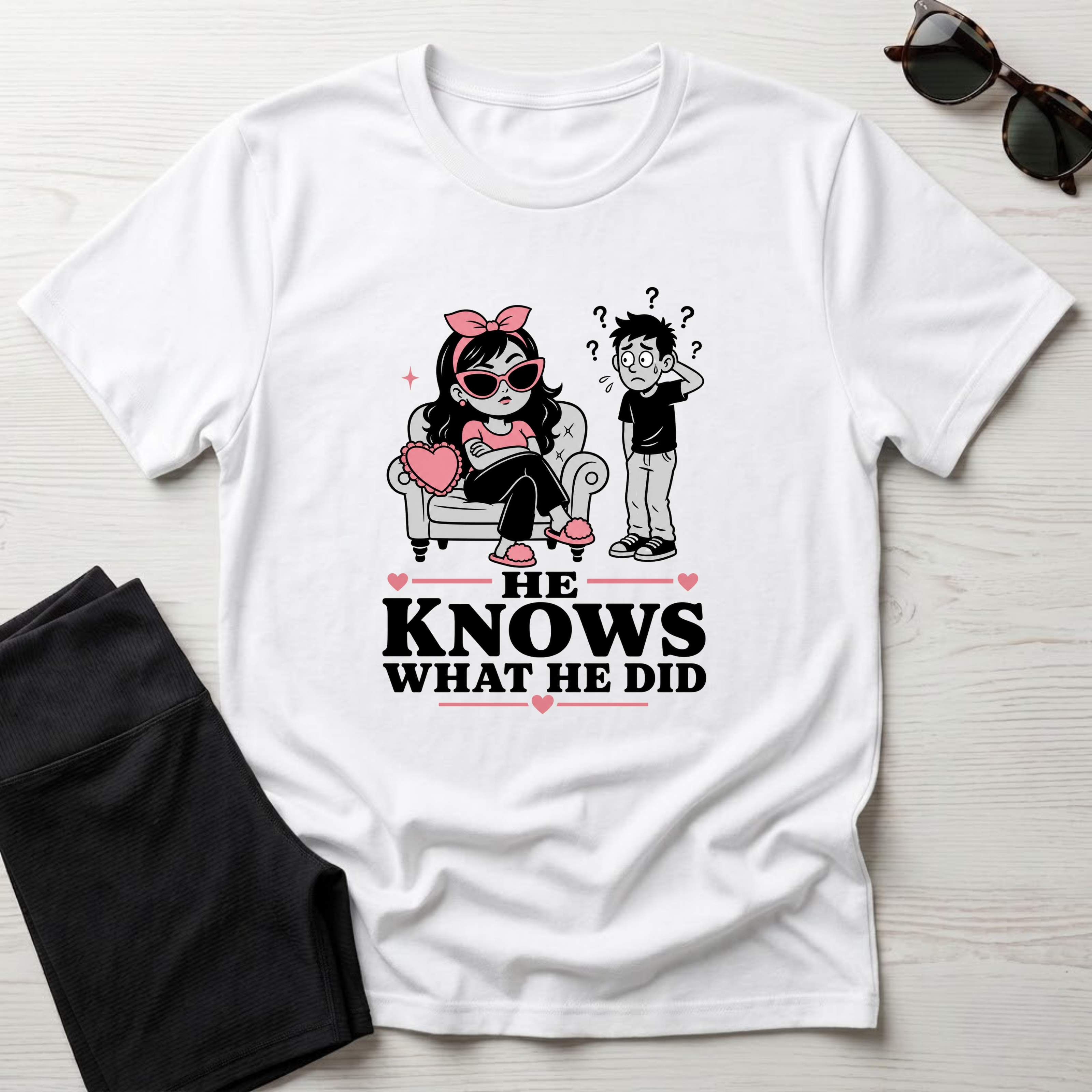 He Knows What He Did T-Shirt