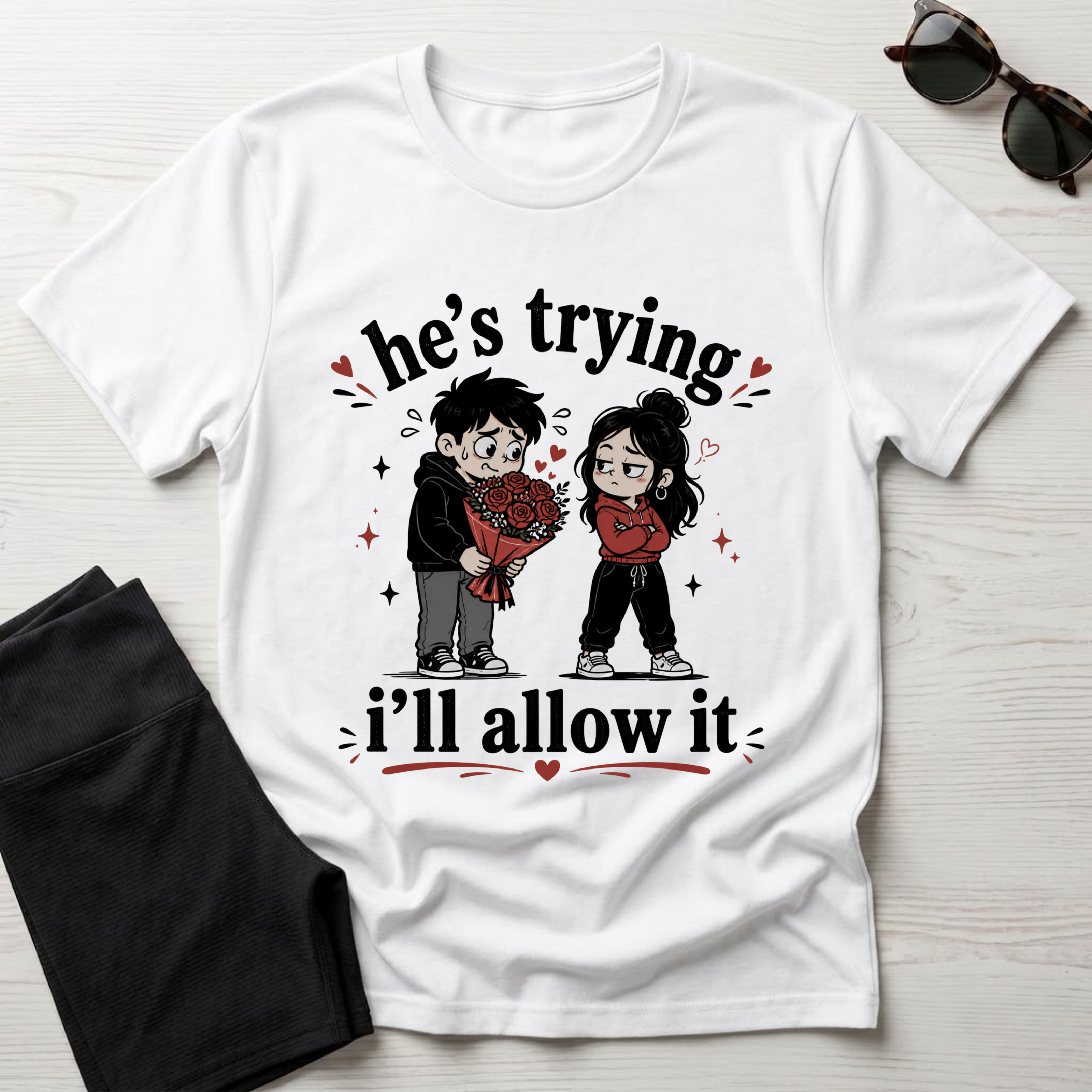 he's trying i'll allow it T-Shirt