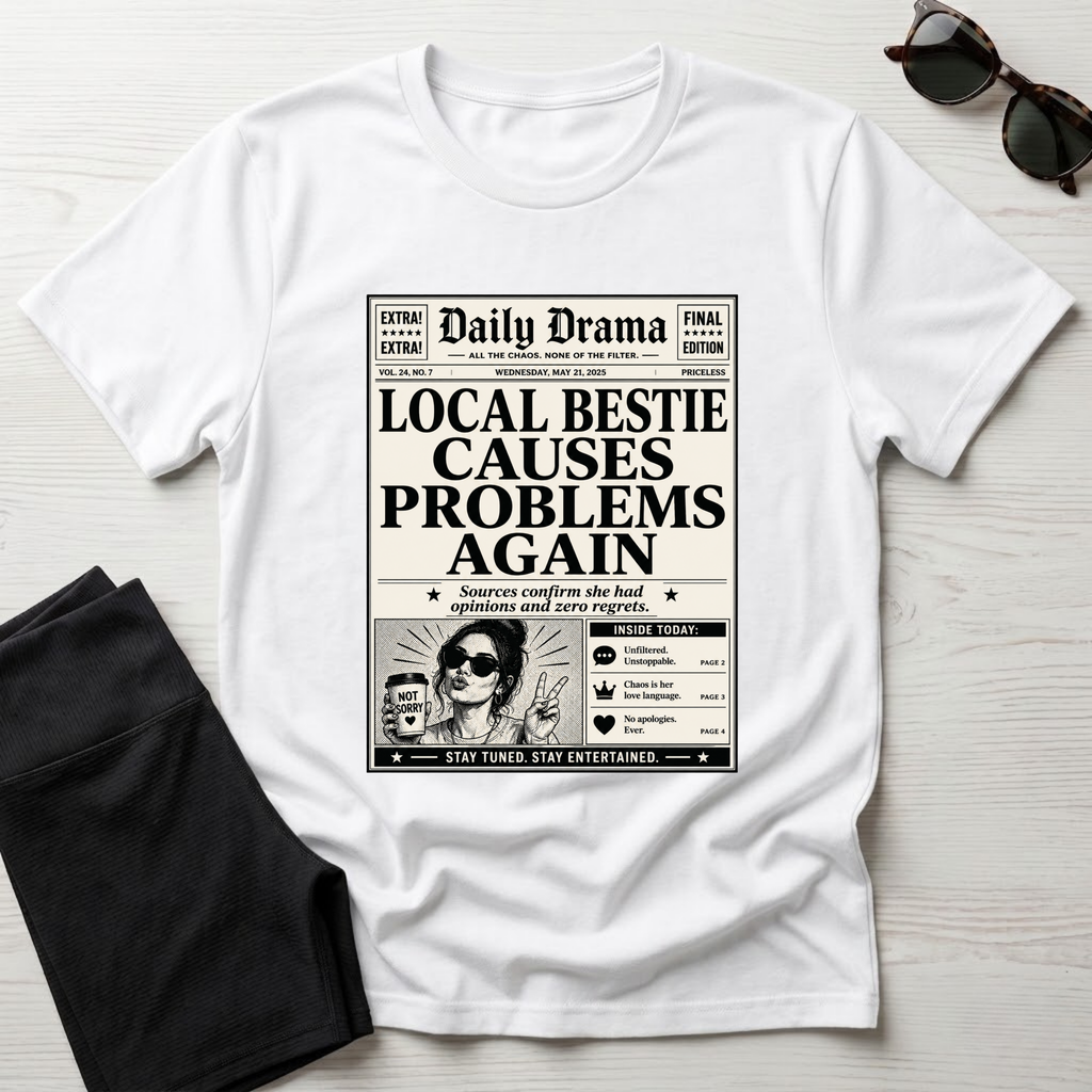 Local Bestie Causes Problems Again T-Shirt